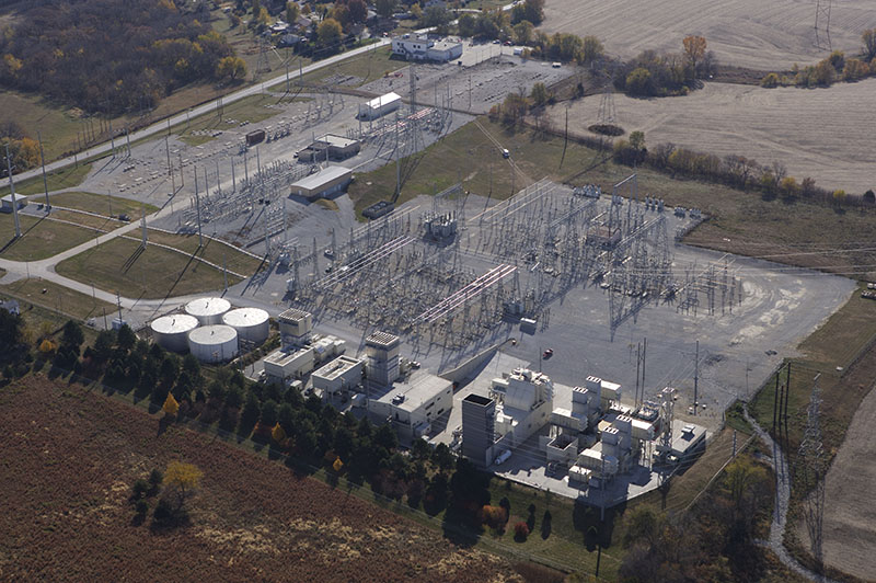 role of natural gas, aerial view of OPPD's Sarpy County Station