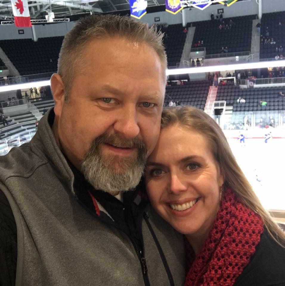 Emily Muth with husband