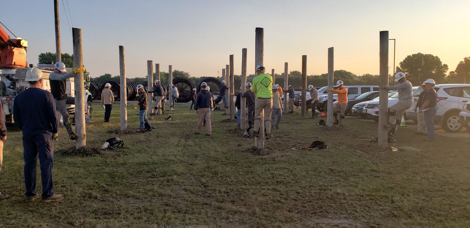 job candidates perform during an OPPD boot camp at the utility's Elkhorn Center